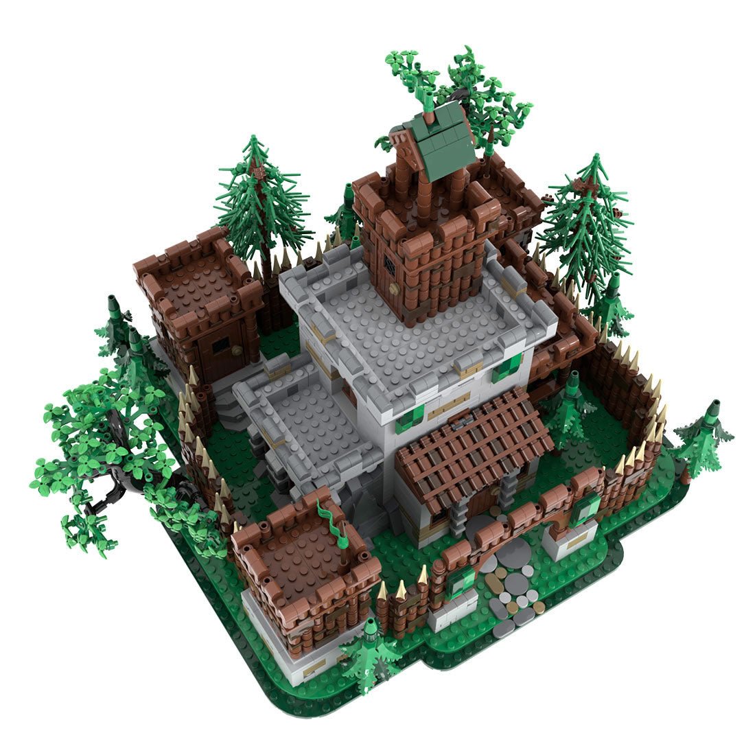 MOC-235461 Forestmen's castle Klemmbausteine-LesDiy-Klemmbausteine