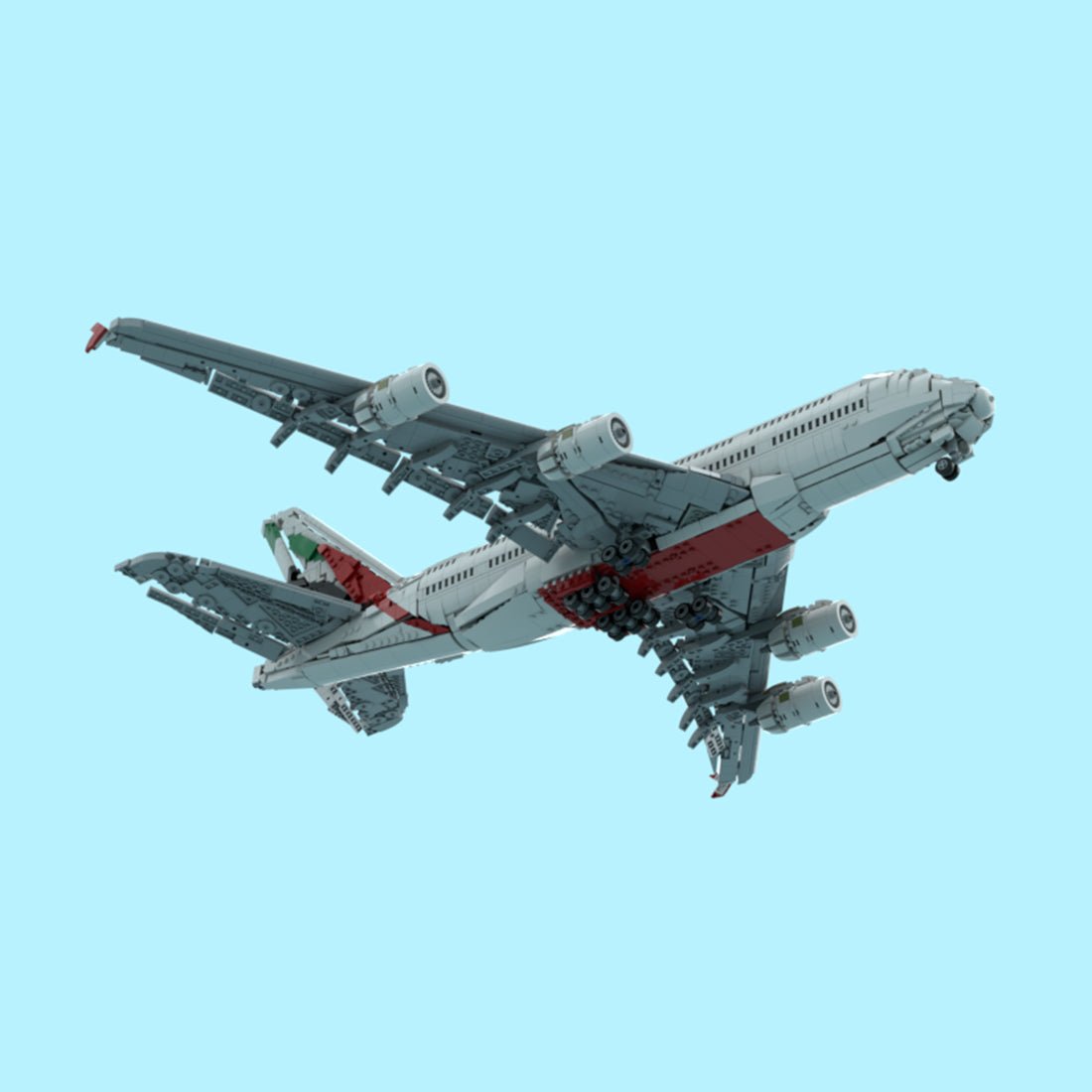 MOC - 235903 Emirates Airbus A380 Klemmbausteine - LesDiy - Klemmbausteine