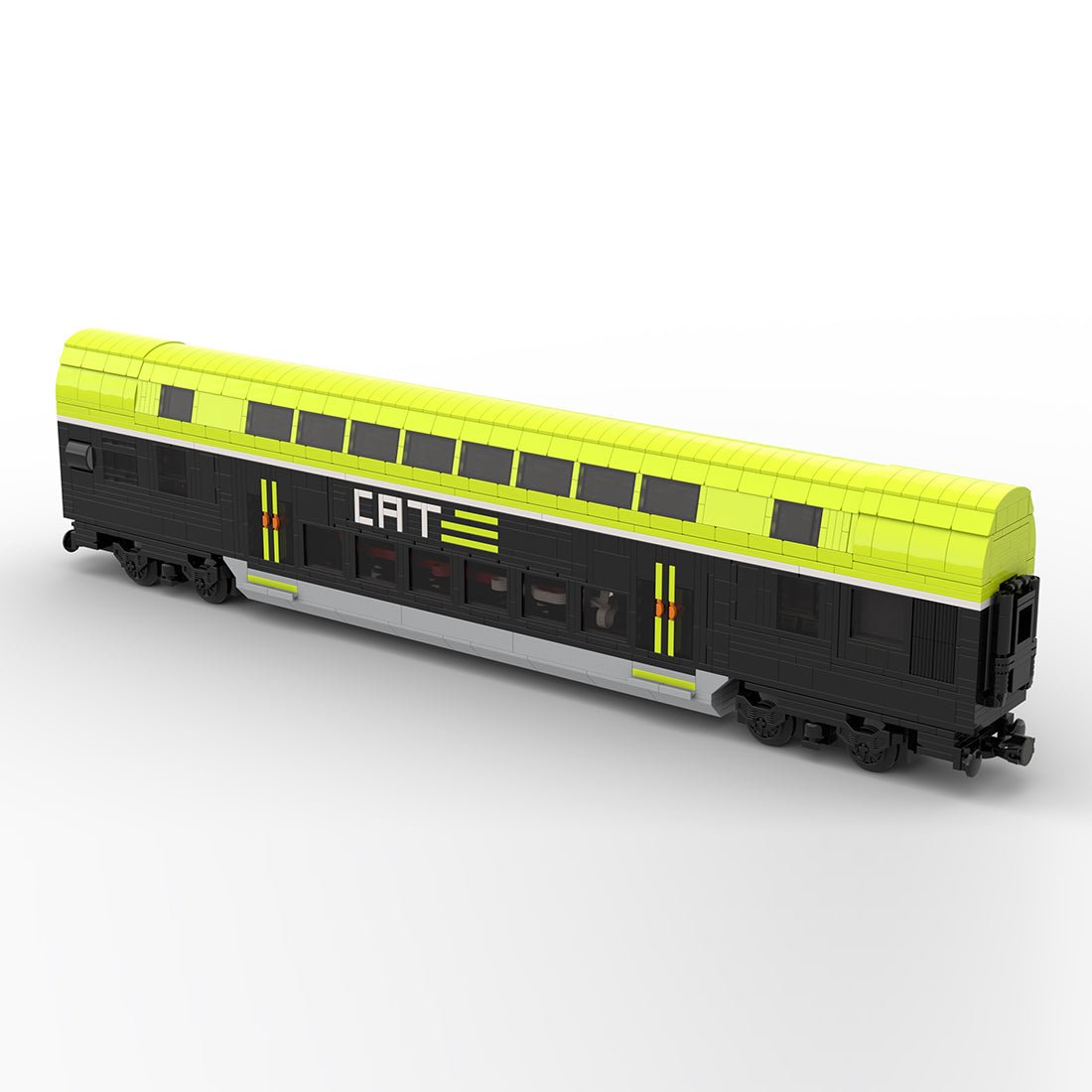 MOC-235961 City Airport Train (CAT) train passenger car - motorized Klemmbausteine-LesDiy-Klemmbausteine