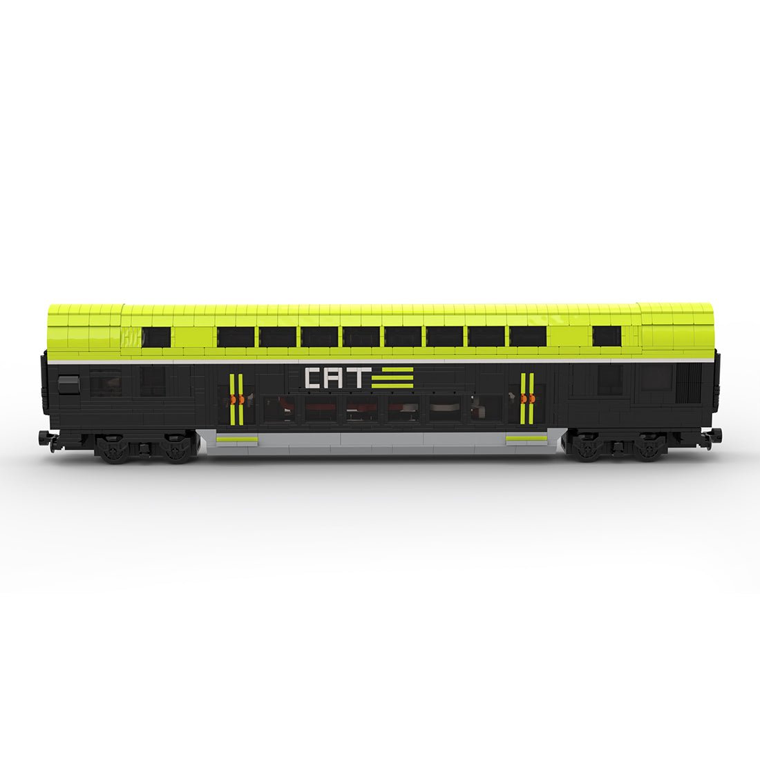 MOC-235961 City Airport Train (CAT) train passenger car - motorized Klemmbausteine-LesDiy-Klemmbausteine