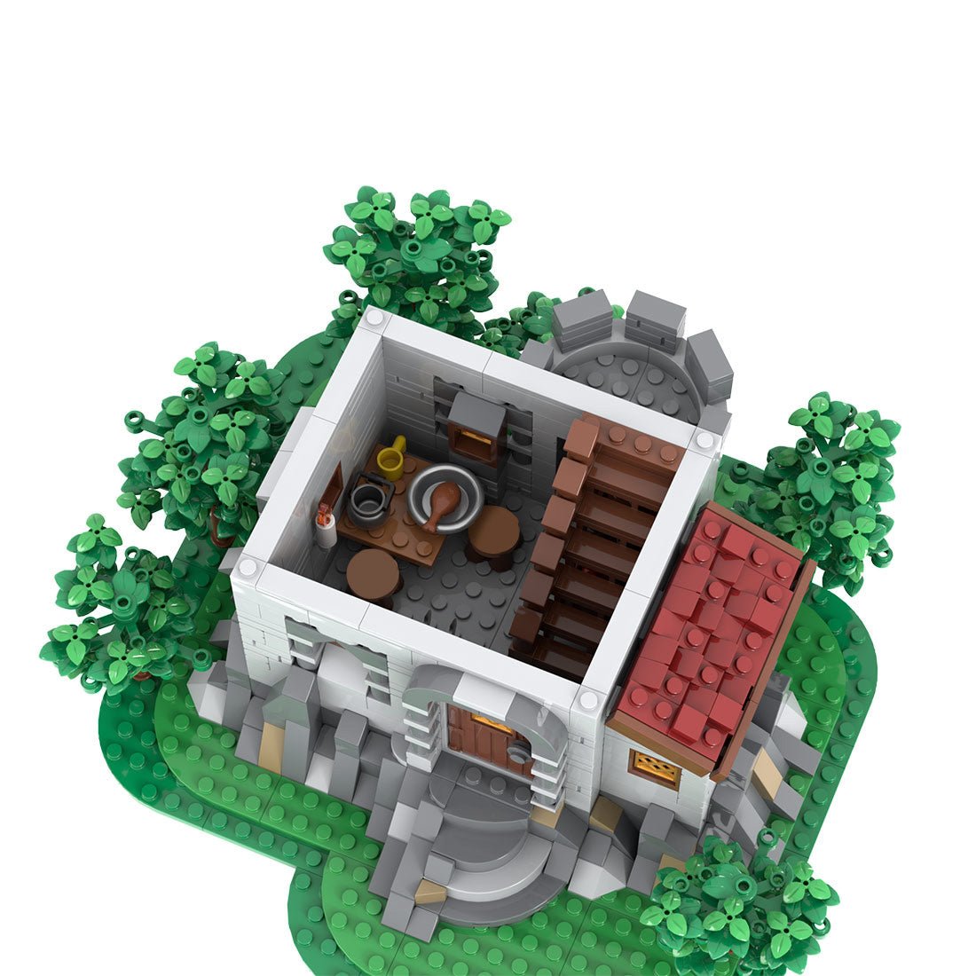 MOC-238413 Lion Knights' Outpost Klemmbausteine-LesDiy-Klemmbausteine