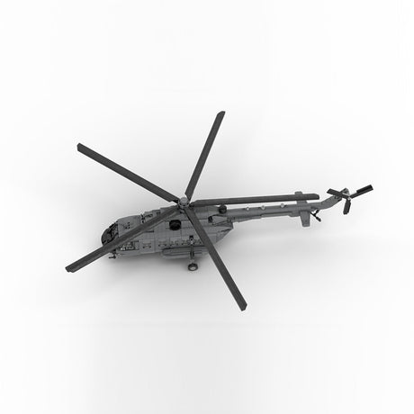 MOC - 239414 MIL Mi - 17 - 1:35 Scale Klemmbausteine(Gray) - LesDiy - Klemmbausteine