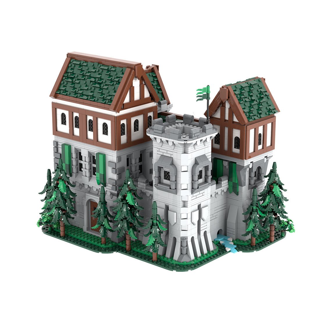 MOC-241818 Green Dragon Knights' Castle Klemmbausteine-LesDiy-Klemmbausteine