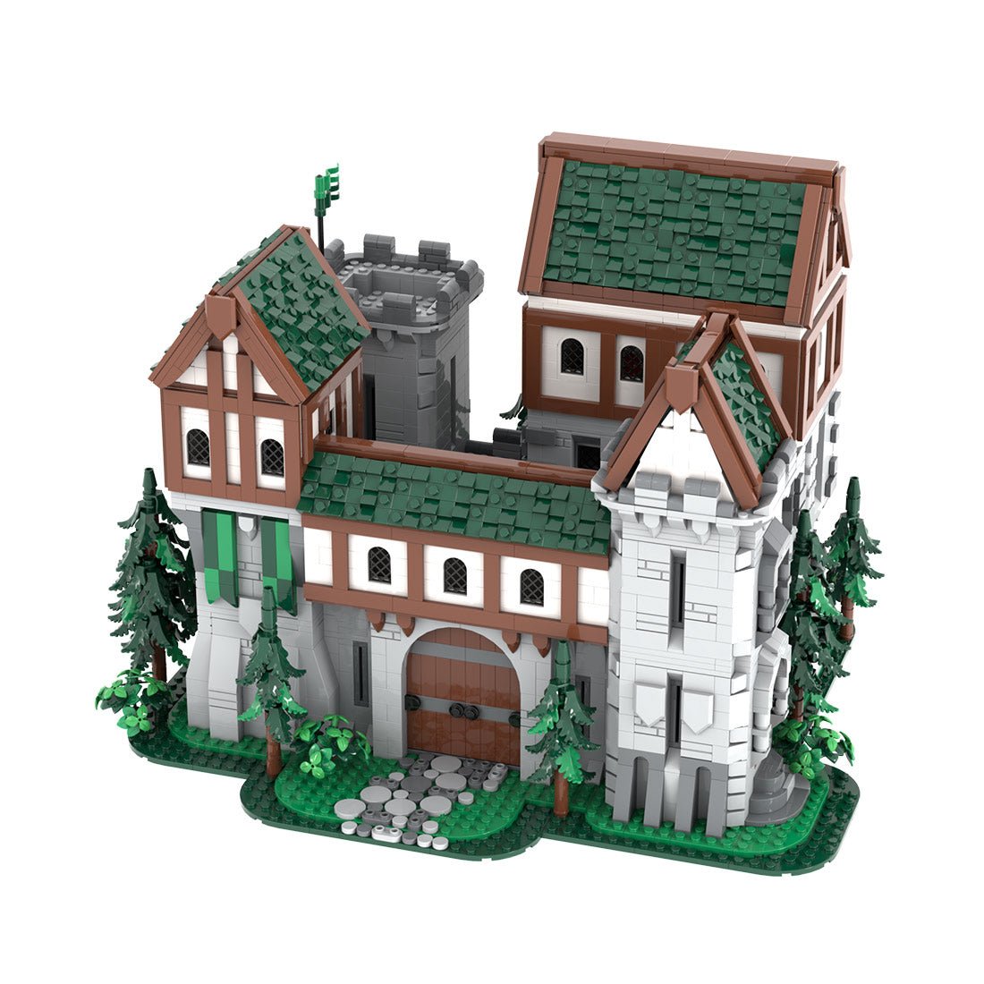 MOC-241818 Green Dragon Knights' Castle Klemmbausteine-LesDiy-Klemmbausteine