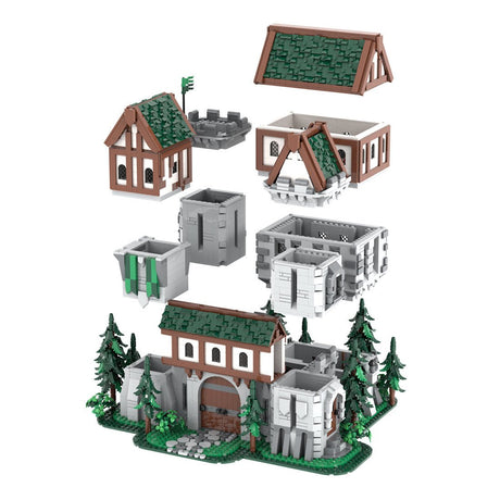 MOC-241818 Green Dragon Knights' Castle Klemmbausteine-LesDiy-Klemmbausteine