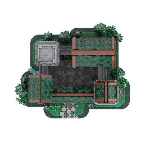 MOC-241818 Green Dragon Knights' Castle Klemmbausteine-LesDiy-Klemmbausteine