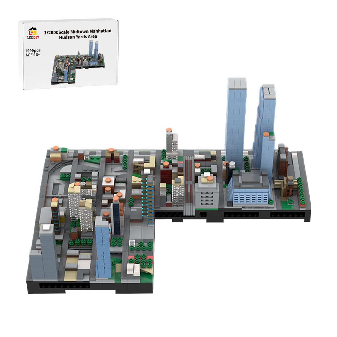 MOC - 243095 1/2000Scale NYC - Midtown Manhattan Hudson Yards Area Klemmbausteine - LesDiy - Klemmbausteine