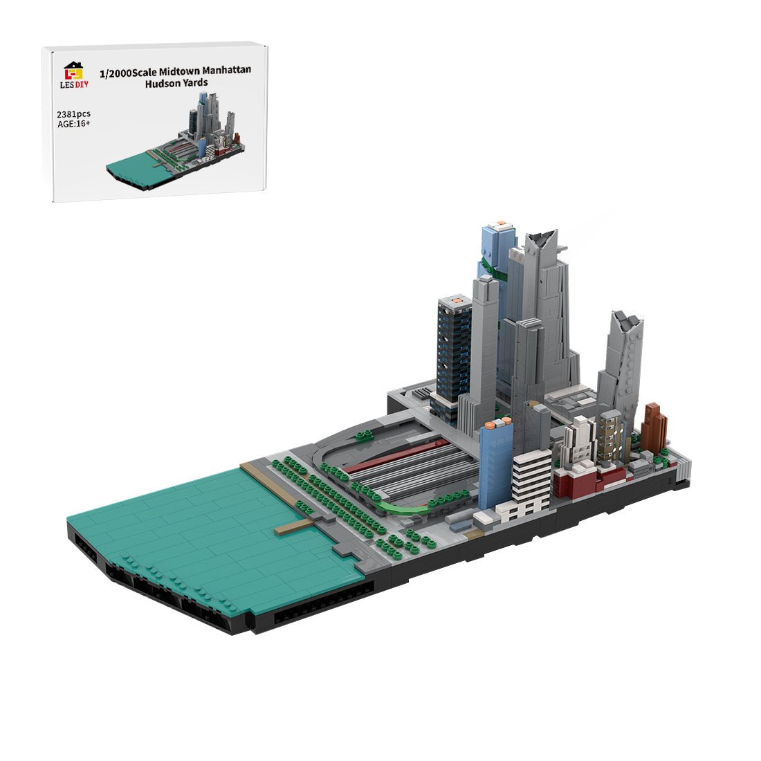 MOC - 243095 1/2000Scale NYC - Midtown Manhattan Hudson Yards Klemmbausteine - LesDiy - Klemmbausteine