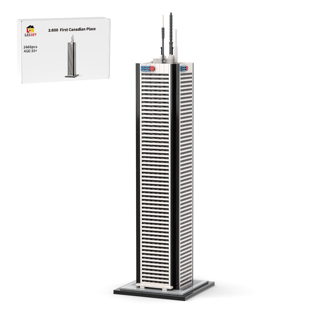 MOC - 243505 First Canadian Place 1:800 Scale Klemmbausteine - LesDiy - Klemmbausteine