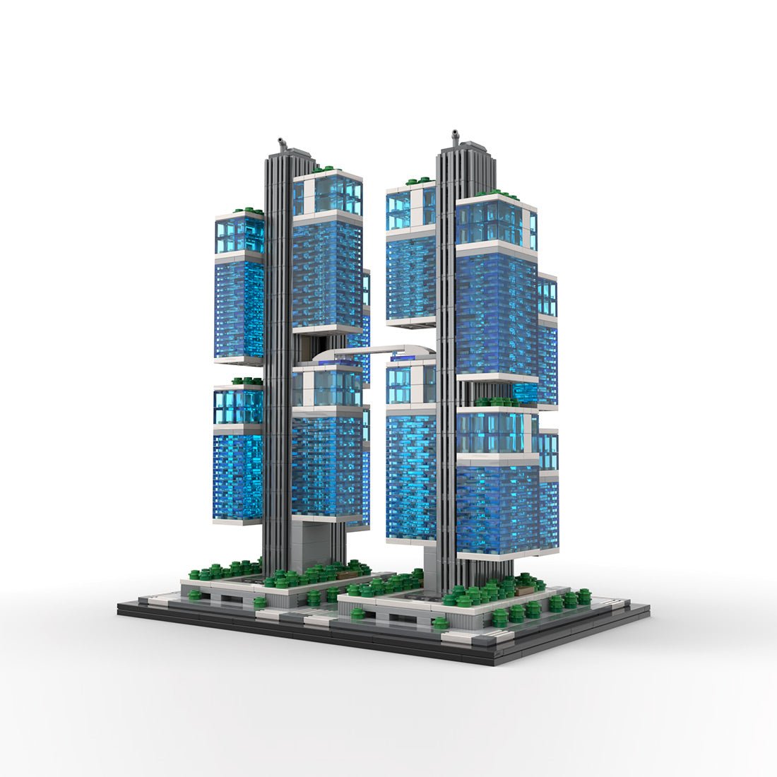 MOC - 244414 DJI Sky City 1:800 Scale Klemmbausteine - LesDiy - Klemmbausteine