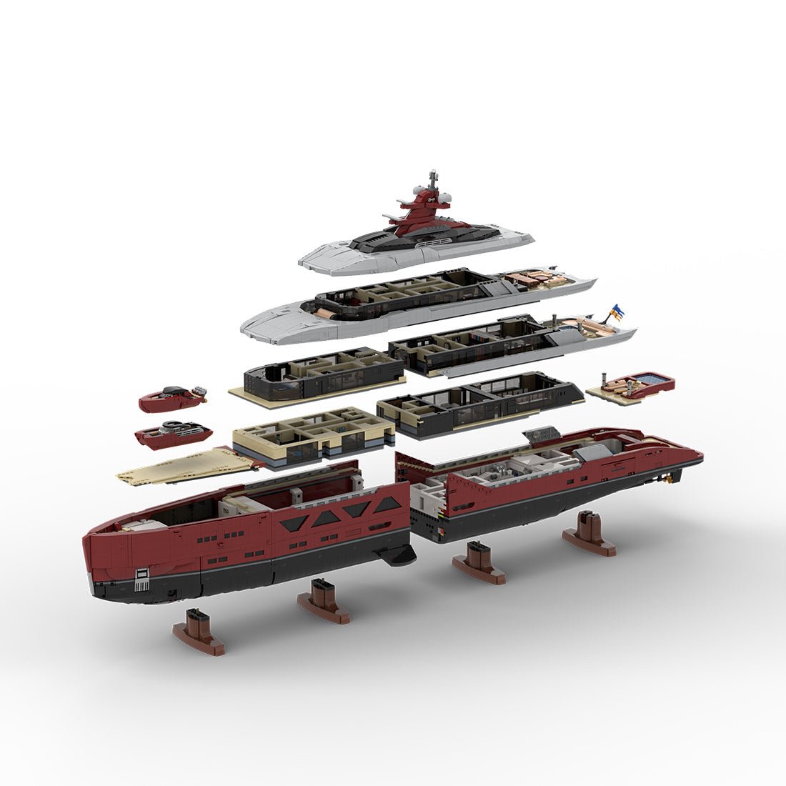 MOC - 254412 VELETTA Superyacht Klemmbausteine - LesDiy - Klemmbausteine
