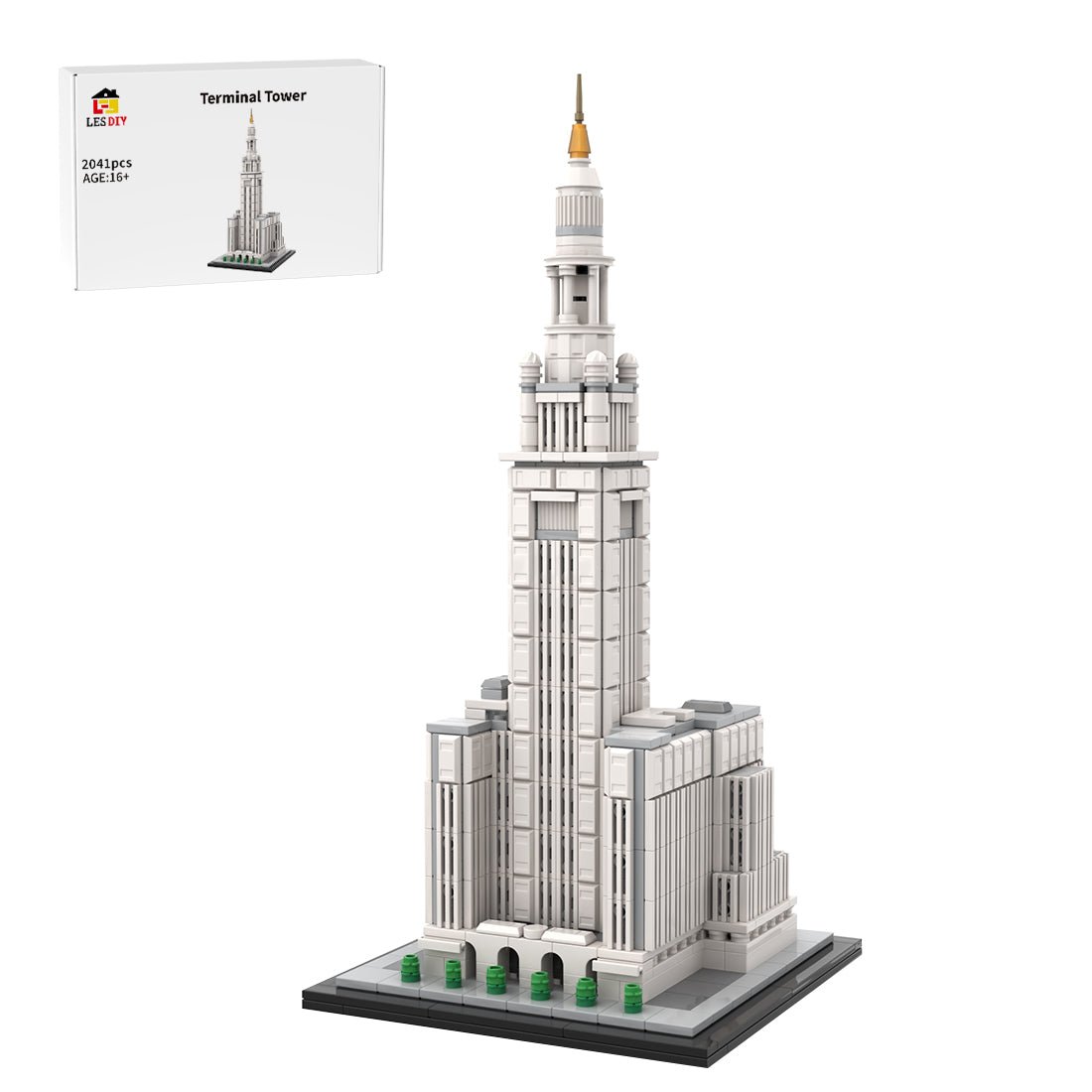 MOC-254906 Terminal Tower 1:800 Scale Klemmbausteine-LesDiy-Klemmbausteine