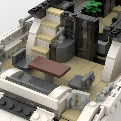 MOC-256391 Luxury Flybridge Yacht Klemmbausteine-LesDiy-Klemmbausteine