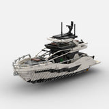 MOC-256391 Luxury Flybridge Yacht Klemmbausteine-LesDiy-Klemmbausteine