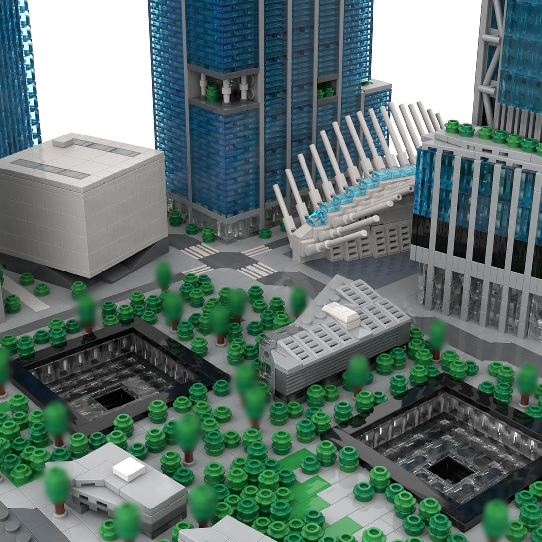 MOC-264039 Midtown New World Trade Center 1:800 Scale Klemmbausteine-LesDiy-Klemmbausteine