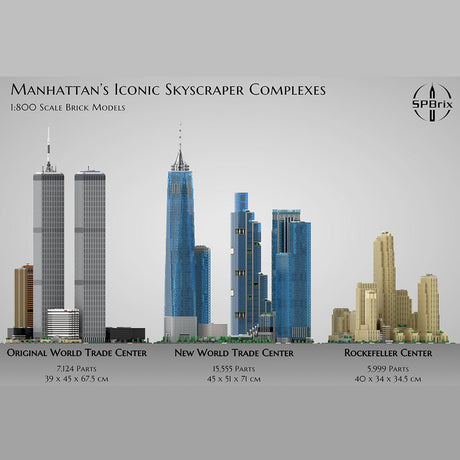 MOC-264039 Midtown New World Trade Center 1:800 Scale Klemmbausteine-LesDiy-Klemmbausteine