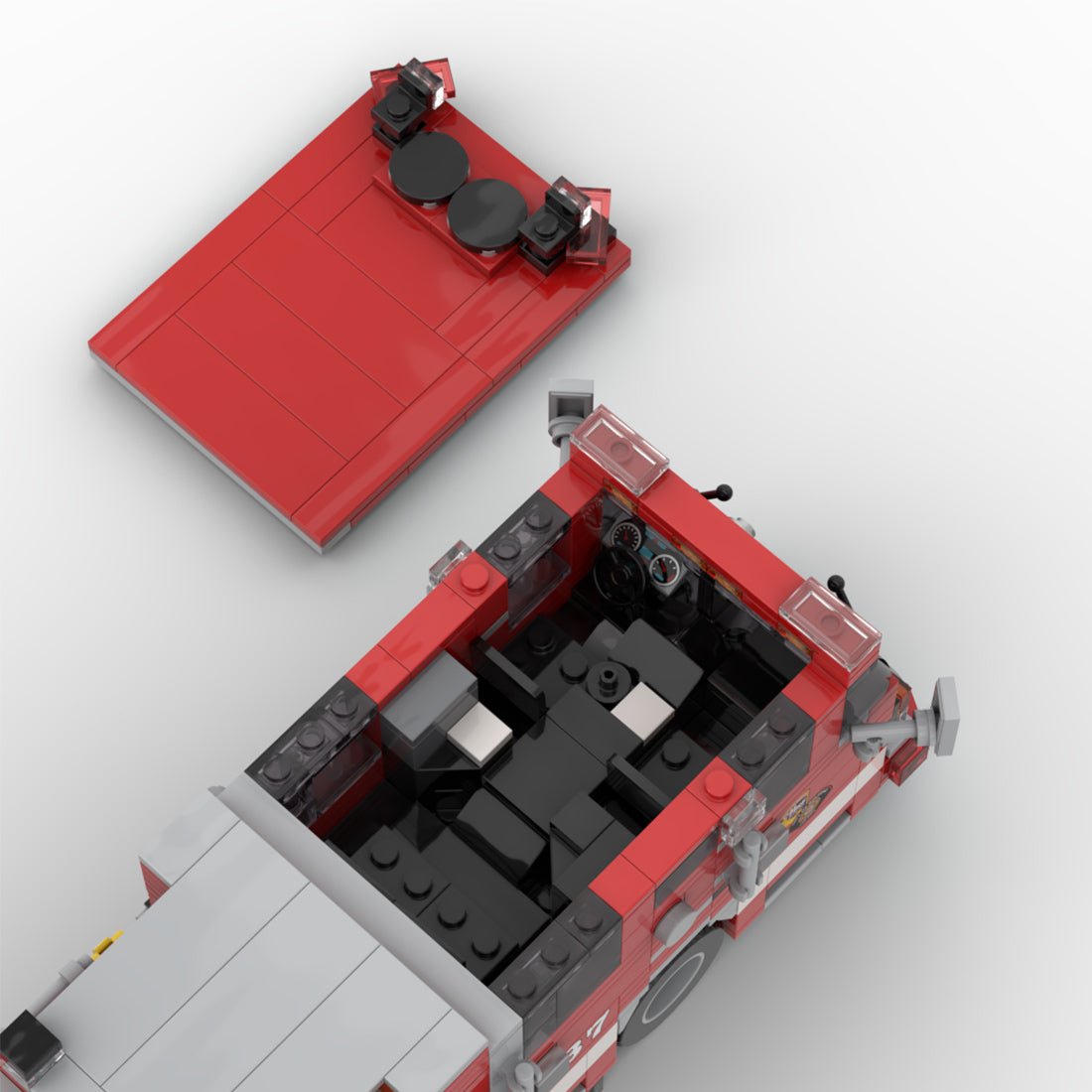 MOC-264720 2024 Smeal-Spartan Gladiator RMA Quint Soledad Truck 37 Klemmbausteine-LesDiy-Klemmbausteine