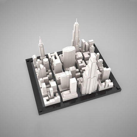 MOC-266677 Midtown Manhattan 1st Part - 1:2500 scale Klemmbausteine-LesDiy-Klemmbausteine