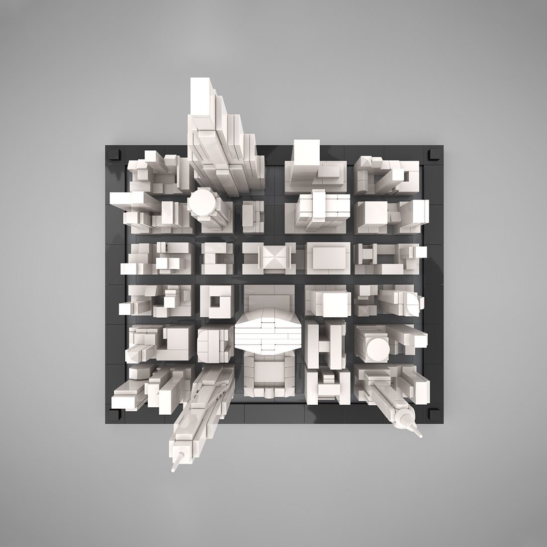 MOC-266677 Midtown Manhattan 1st Part - 1:2500 scale Klemmbausteine-LesDiy-Klemmbausteine