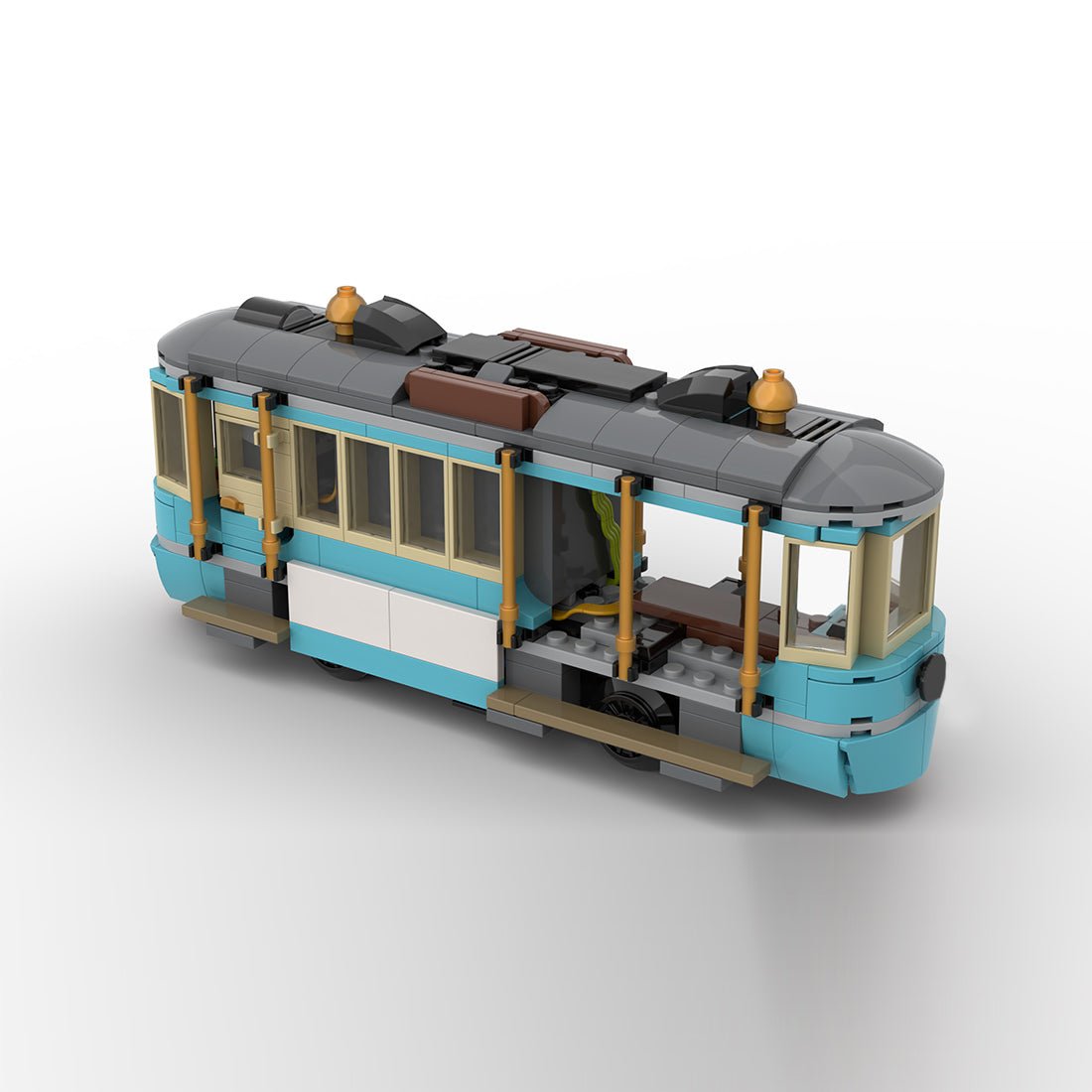 MOC-267158 Classic Beach Tram Klemmbausteine-LesDiy-Klemmbausteine