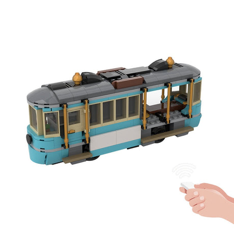 MOC-267158 Classic Beach Tram Klemmbausteine-LesDiy-Klemmbausteine