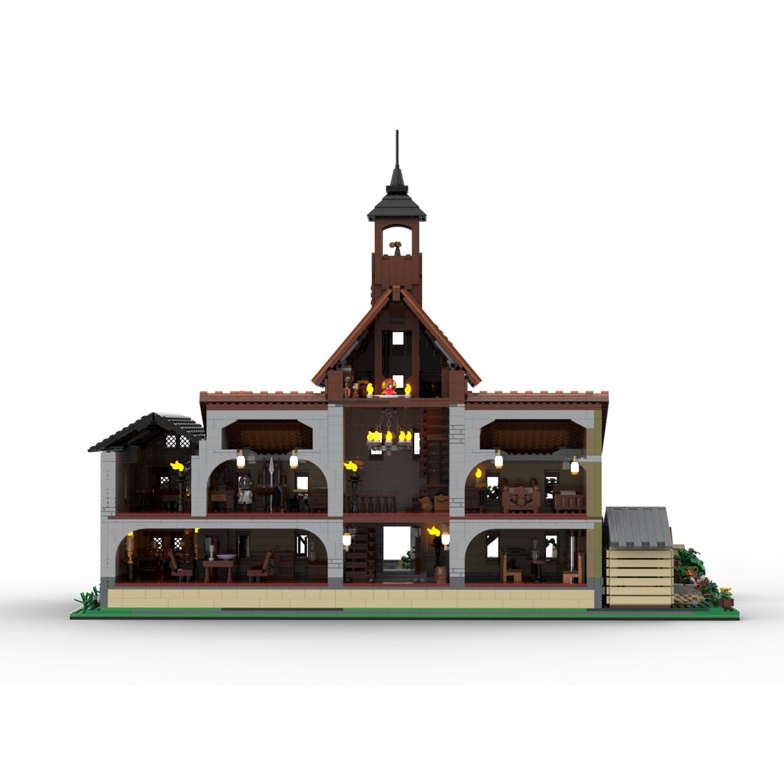 MOC-274686 Mittelalterliches Herrenhaus (saubere Version) Klemmbausteine-LesDiy-Klemmbausteine