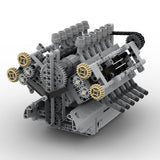 MOC - 40128 V12 - Motor mit Getriebe Klemmbausteine - LesDiy - Klemmbausteine