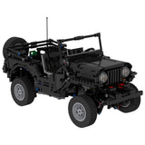 MOC - 44695 Militär - Geländewagen - Anhängermodell Militärversion - LesDiy - Klemmbausteine