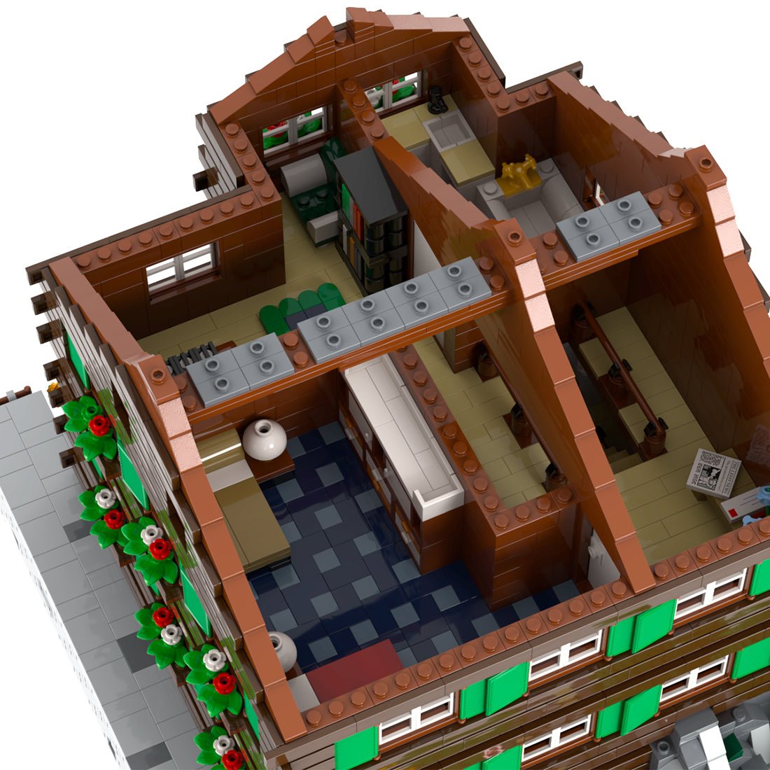 MOC - 44705 Swiss Mountain Chalet Klemmbausteine - LesDiy - Klemmbausteine