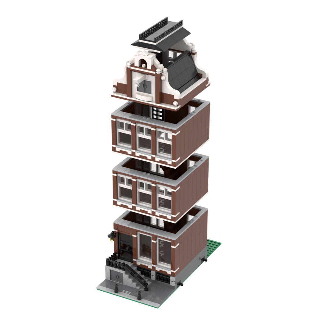 MOC - 46108 Amsterdam Canal House Nr 1 Klemmbausteine - LesDiy - Klemmbausteine