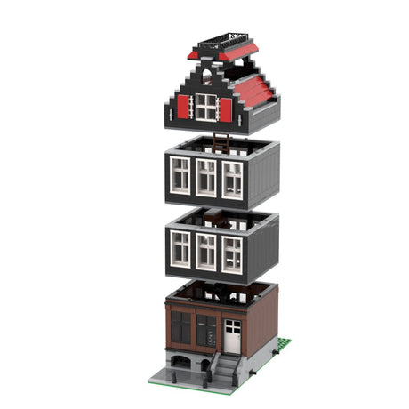MOC - 51061 Modular Building m - Amsterdam Canal House Nr 4 - LesDiy - Klemmbausteine