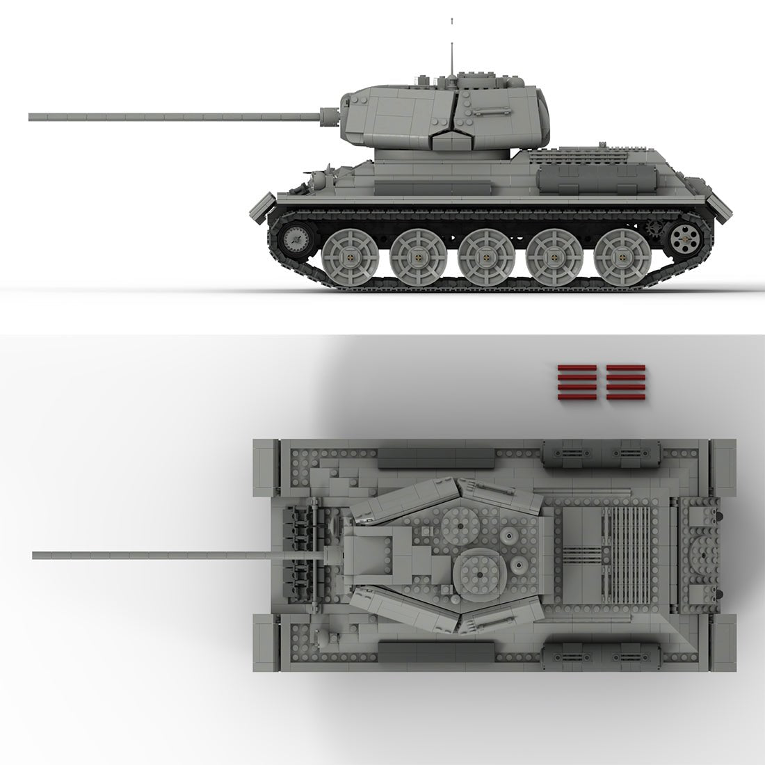 MOC - 53096 T - 34/85 RC - Panzer Klemmbausteine - LesDiy - Klemmbausteine