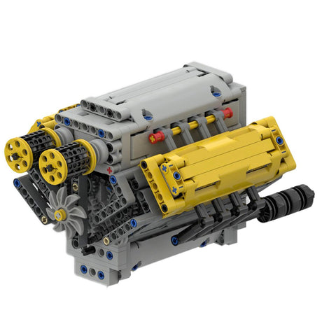 MOC - 54607 Crossplane V8 - LesDiy - Klemmbausteine