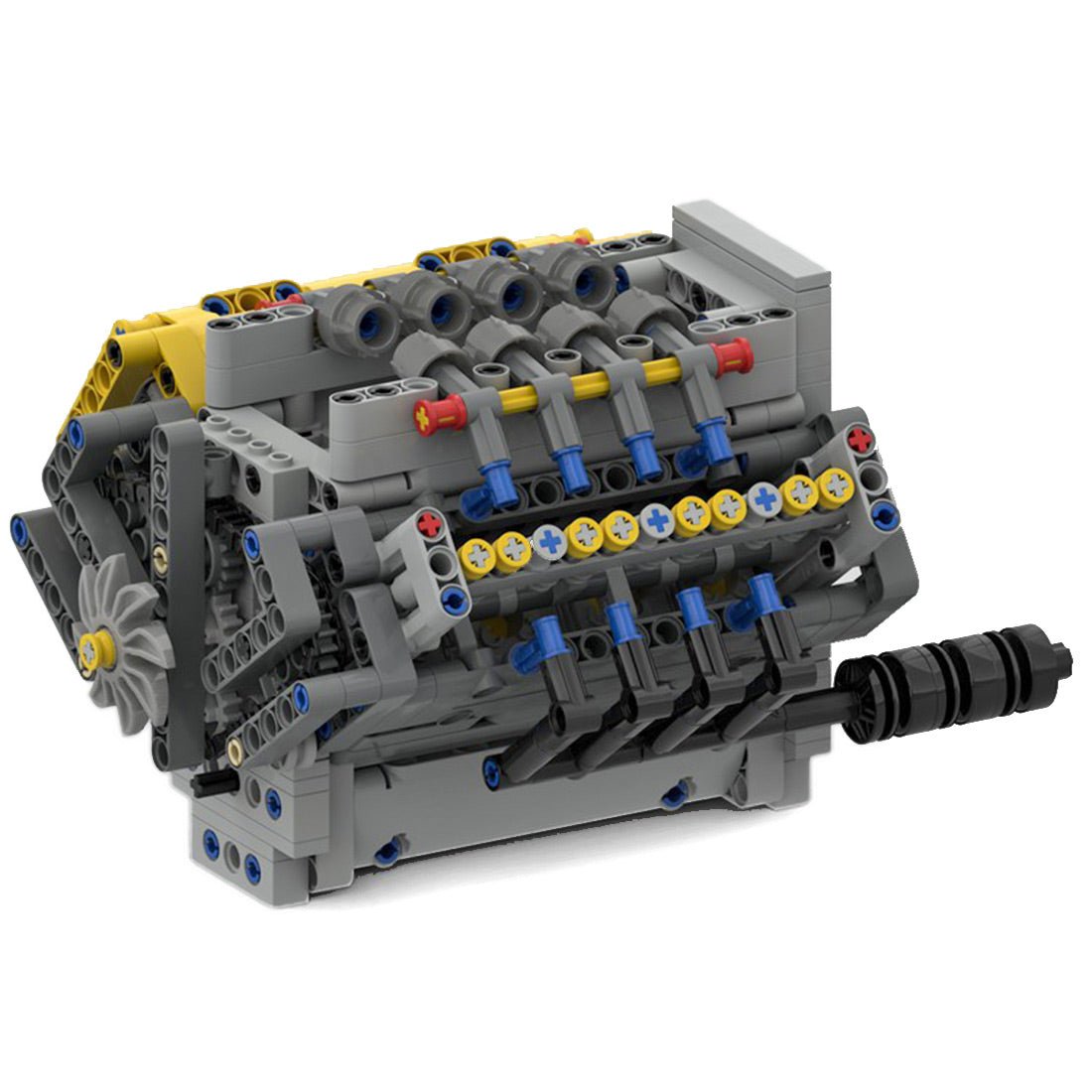 MOC - 54607 Crossplane V8 - LesDiy - Klemmbausteine