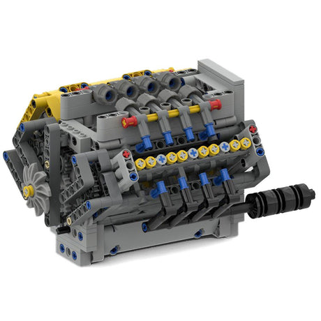 MOC - 54607 Crossplane V8 - LesDiy - Klemmbausteine