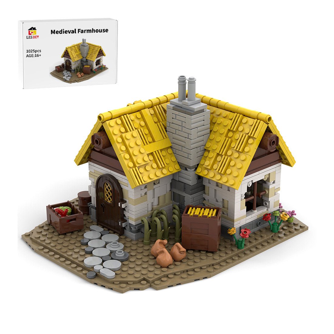 MOC - 58003 Mittelalterliches Bauernhaus - LesDiy - Klemmbausteine