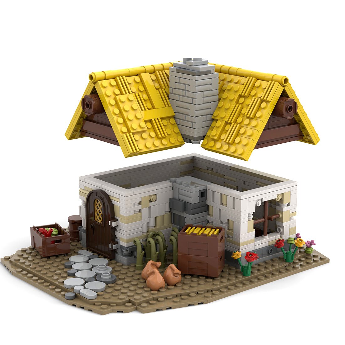 MOC - 58003 Mittelalterliches Bauernhaus - LesDiy - Klemmbausteine