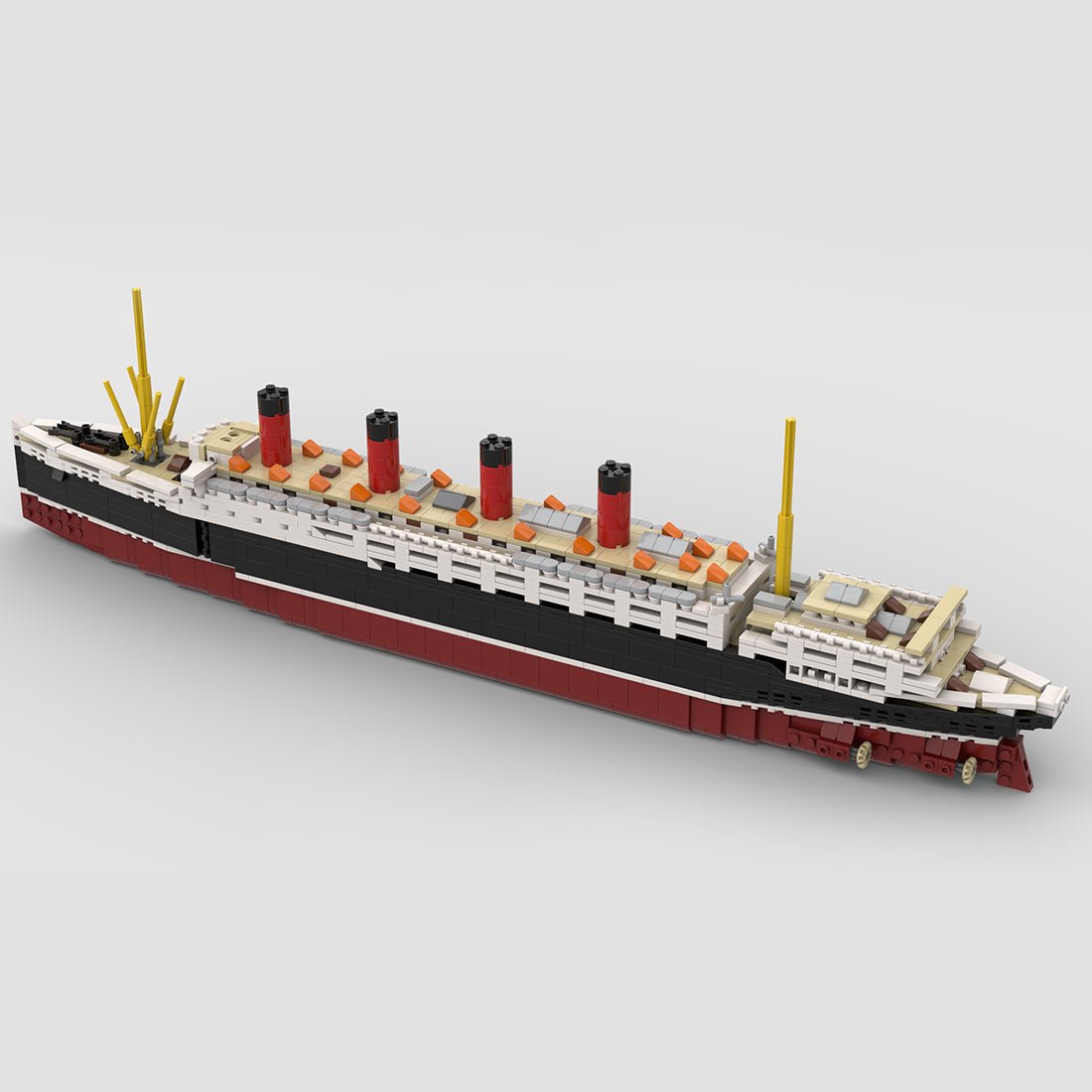 MOC - 58644 RMS Lusitania Bausteinboot Klemmbausteine - LesDiy - Klemmbausteine