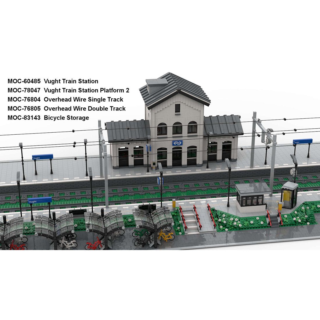 MOC - 60485 Vught Train Station Klemmbausteine - LesDiy - Klemmbausteine