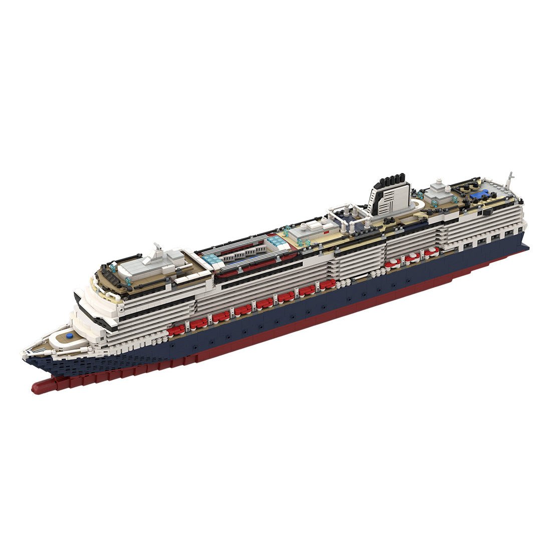 MOC - 64406 MS Koningsdam Bausteinboot Klemmbausteine - LesDiy - Klemmbausteine