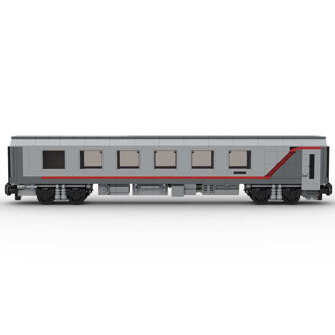 MOC - 67867 6wide Static Edition Schlafwagen RZD ohne bedruckte Teile und Figuren - LesDiy - Klemmbausteine