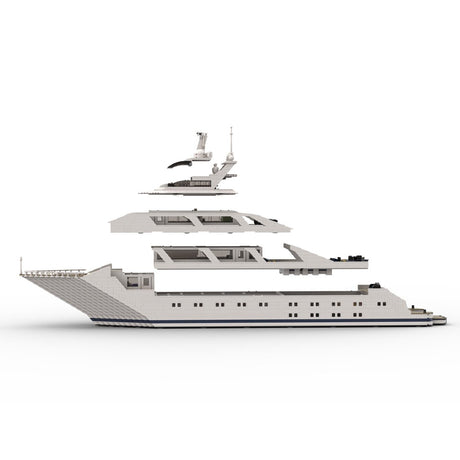 MOC - 69299 Luxury Yacht Model Small Particles - LesDiy - Klemmbausteine