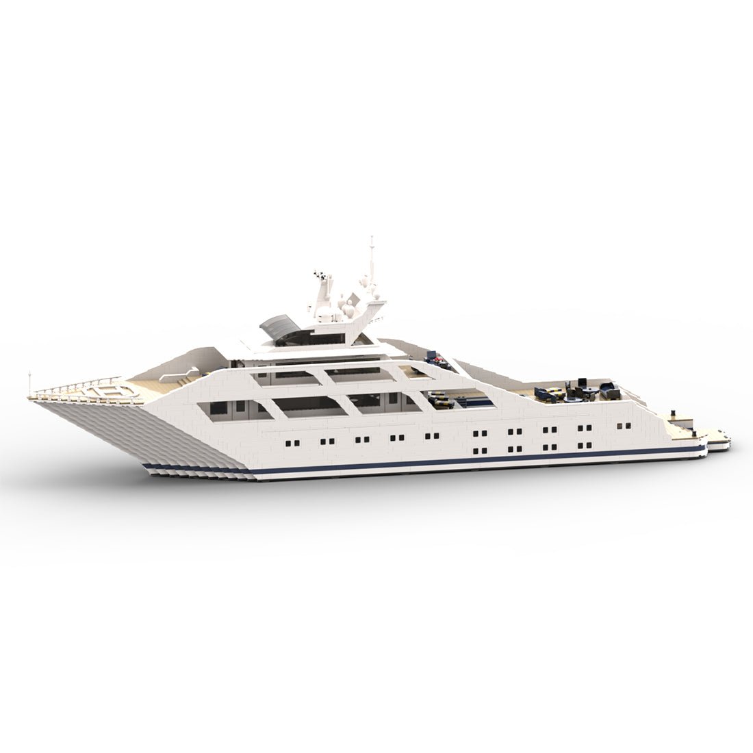 MOC - 69299 Luxury Yacht Model Small Particles - LesDiy - Klemmbausteine