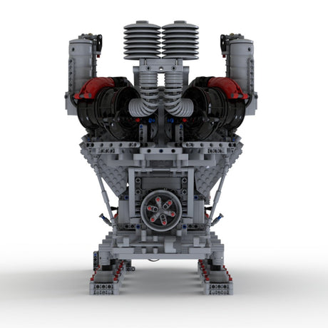 MOC - 73232 V16 - Dieselmotor Klemmbausteine - LesDiy - Klemmbausteine