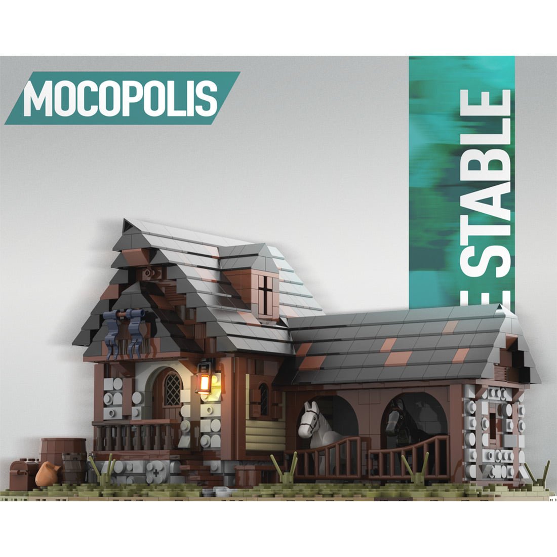 MOC - 76635 MOC Medieval Horse Stable Klemmbausteine - LesDiy - Klemmbausteine
