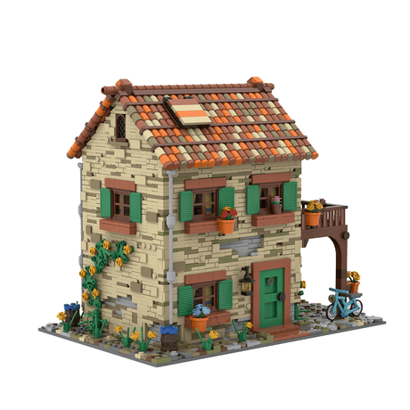 MOC - 77566 Haus Italien Nr. 3 Klemmbausteine - LesDiy - Klemmbausteine