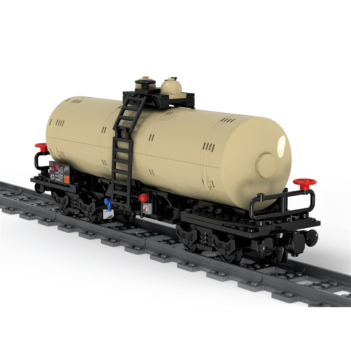MOC - 81220 Four - Axle Oil Tanker Zug Klemmbausteine - LesDiy - Klemmbausteine