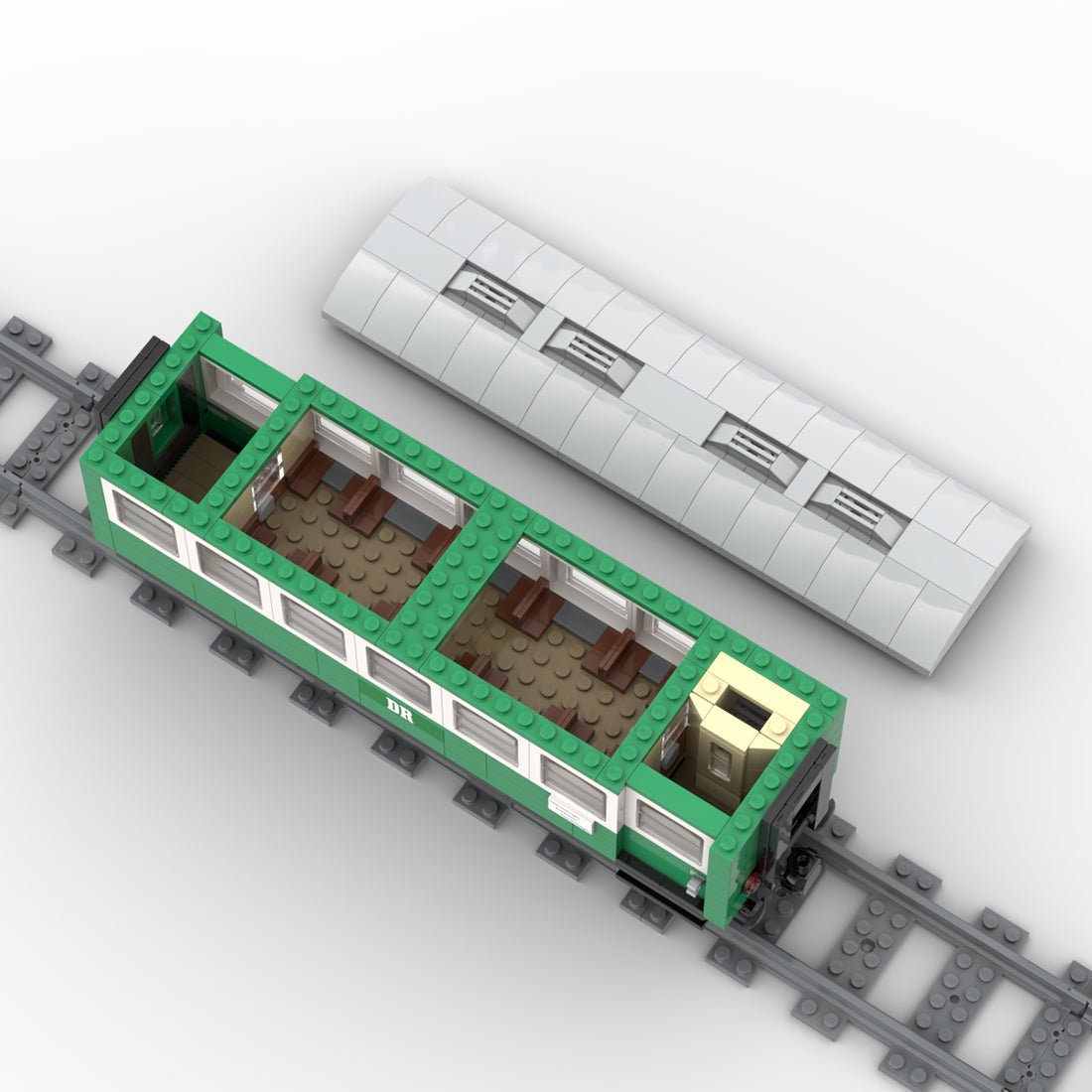 MOC - 81650 Modeled Compartment Zug Klemmbausteine - LesDiy - Klemmbausteine