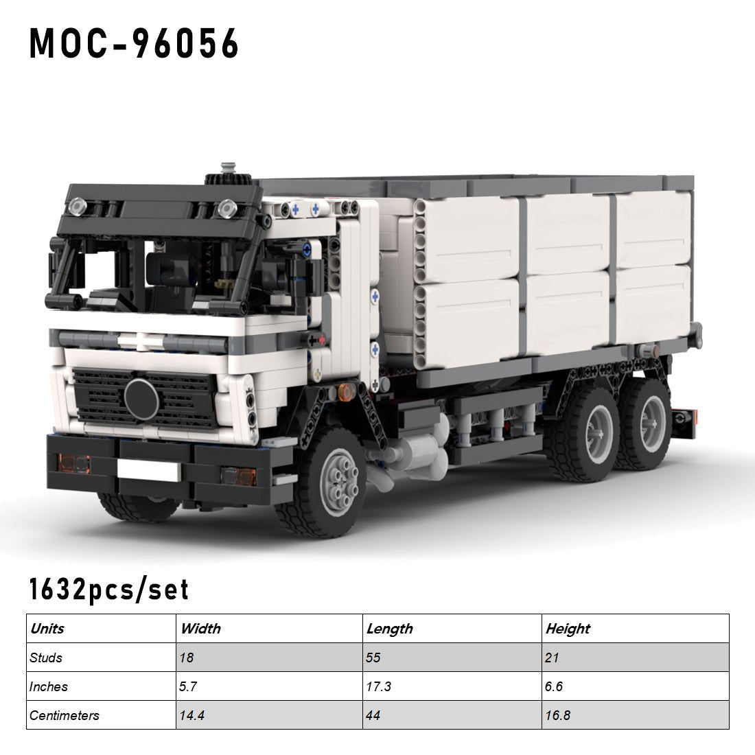 MOC - 96056 Truck NG - 1632 Hookloader Klemmbausteine - LesDiy - Klemmbausteine