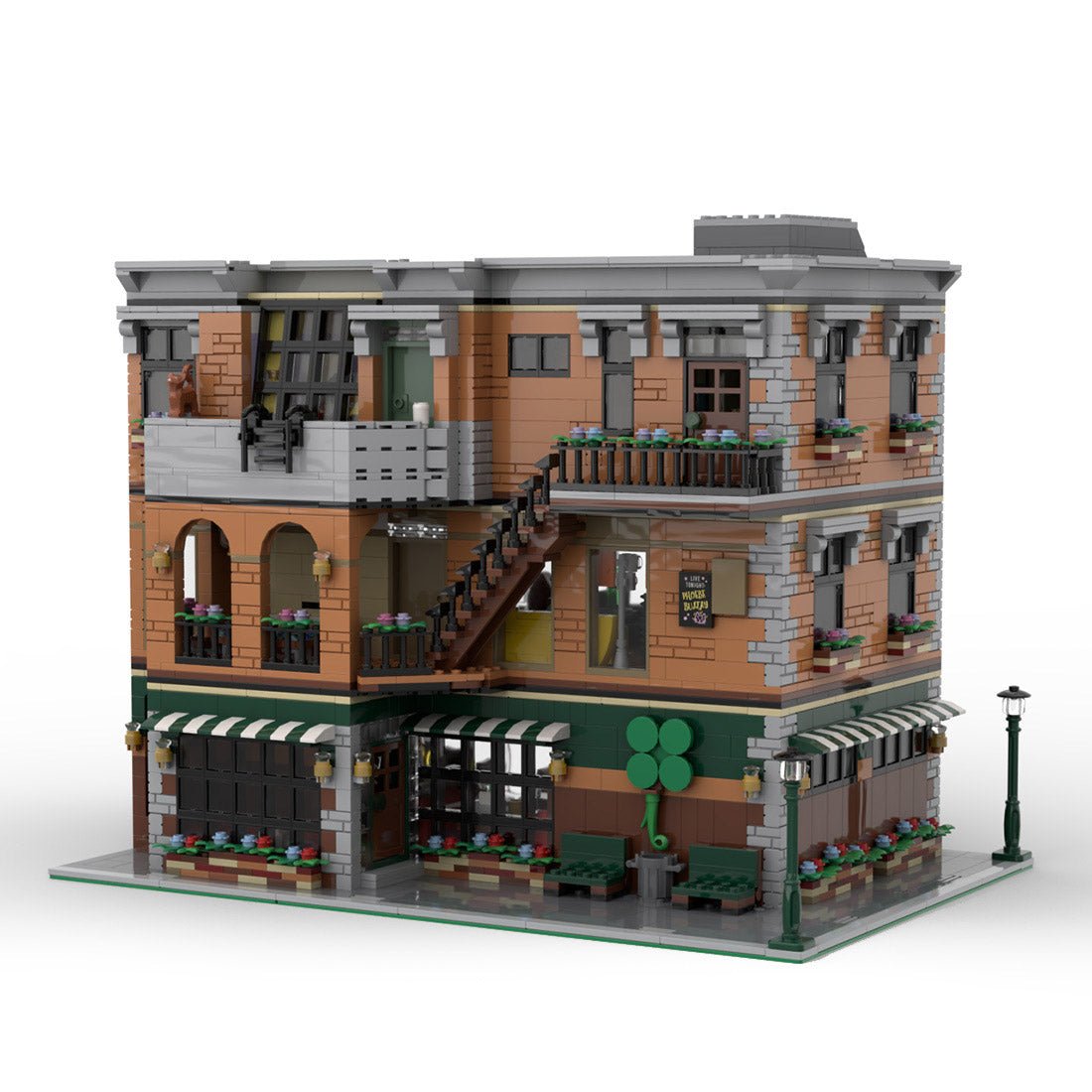 MOC - 96543 Friends Apartment & MacLarens Pub Klemmbausteine - LesDiy - Klemmbausteine